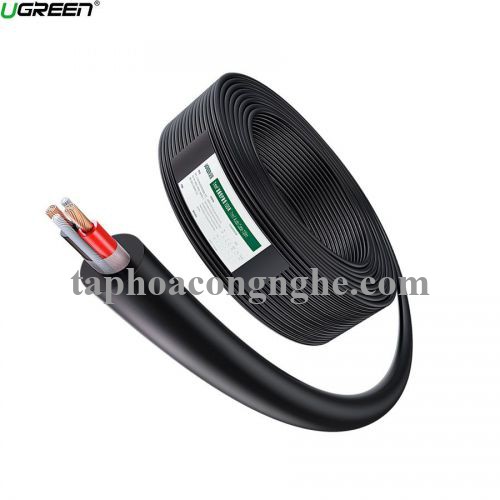 Ugreen 80163 100m 2C x 1.0mm² Cuộn cáp âm thanh sân khấu ngoài trời Hi Fi màu đen AV159 30080163